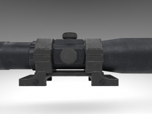 rifle scope - sight - attachment - pbr - 4k textures - unity - unreal 3D मॉडल