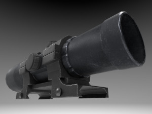rifle scope - sight - attachment - pbr - 4k textures - unity - unreal 3D मॉडल