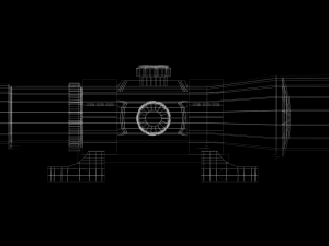 rifle scope - sight - attachment - pbr - 4k textures - unity - unreal 3D मॉडल