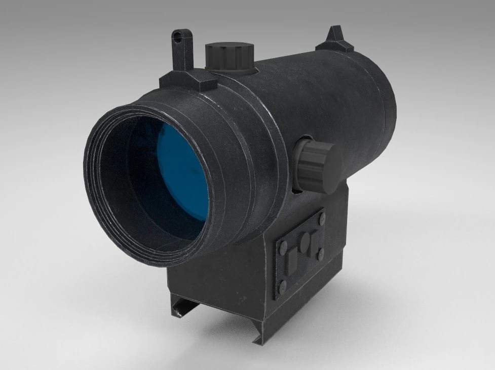 red dot - cqb sight - attachment - pbr - 4k textures - unity - unreal 3D Model .c4d .max .obj .3ds .fbx .stl .blend 