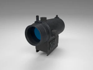 red dot - cqb sight - attachment - pbr - 4k textures - unity - unreal 3D Model