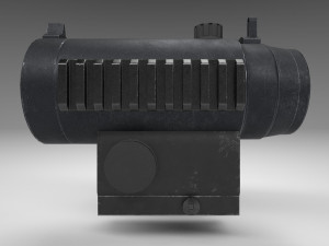red dot - cqb sight - attachment - pbr - 4k textures - unity - unreal 3D मॉडल