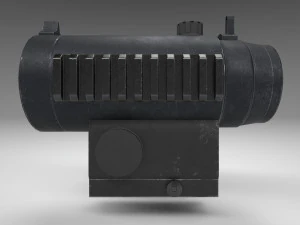 red dot - cqb sight - attachment - pbr - 4k textures - unity - unreal 3D Model