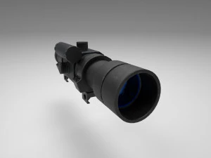 rifle scope - sight - attachment - pbr - 4k textures - unity - unreal 3D Model