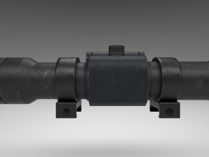 rifle scope - sight - attachment - pbr - 4k textures - unity - unreal 3D Модель