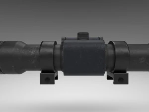 rifle scope - sight - attachment - pbr - 4k textures - unity - unreal 3D Model