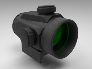 red dot - cqb sight - attachment - pbr - 4k textures - unity - unreal 3D Model