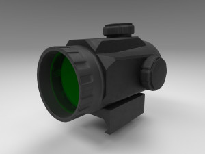 red dot - cqb sight - attachment - pbr - 4k textures - unity - unreal Modelo 3D