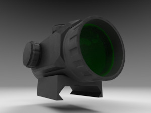 red dot - cqb sight - attachment - pbr - 4k textures - unity - unreal Modelo 3D