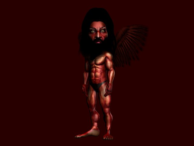 little devil character rigged 3D Model .c4d .max .obj .3ds .fbx .stl .blend 