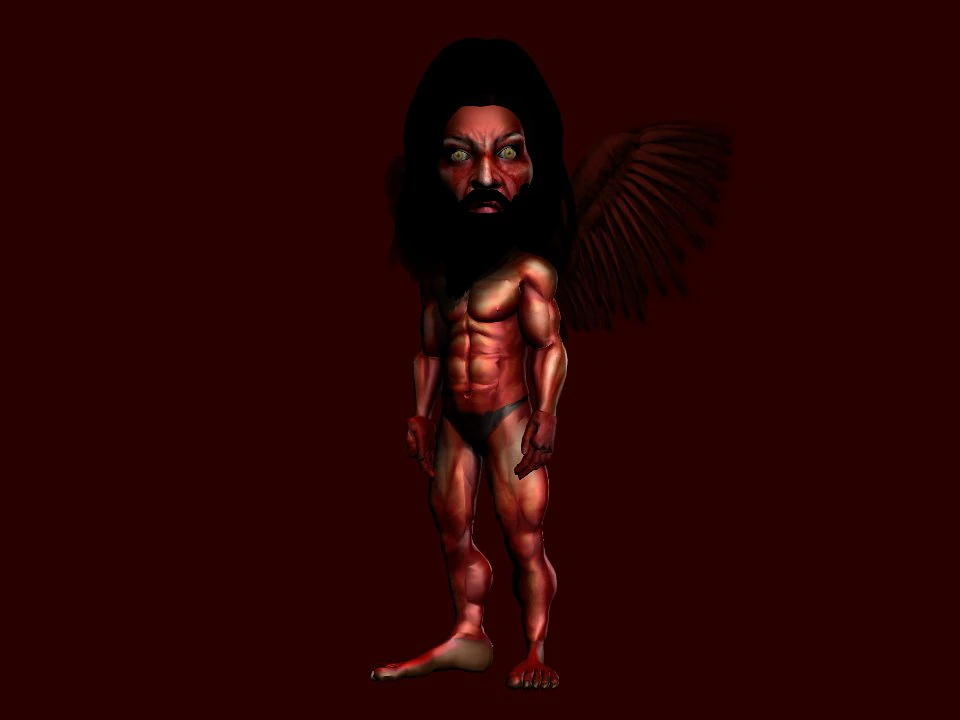 little devil character rigged 3D Model .c4d .max .obj .3ds .fbx .stl .blend 