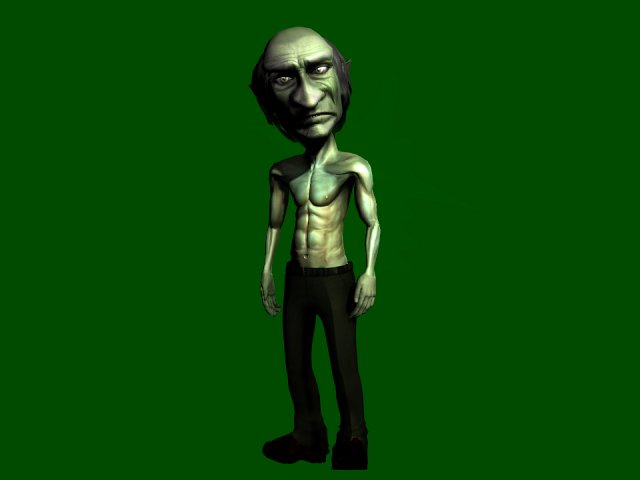 little old gnome model rigged character 3D Model .c4d .max .obj .3ds .fbx .stl .blend 