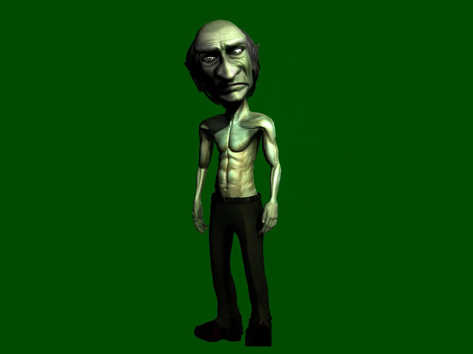 little old gnome model rigged character 3D Model .c4d .max .obj .3ds .fbx .stl .blend 