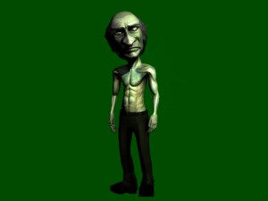 little old gnome model rigged character 3D Model
