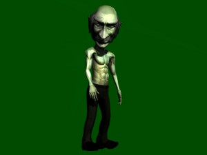 little old gnome model rigged character 3D Model