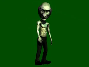 little old gnome model rigged character 3D Model