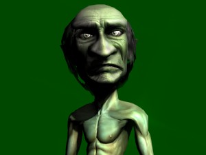 little old gnome model rigged character 3D Model