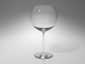 wine burgundy glass 3Dモデル