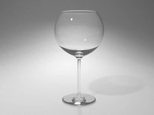 葡萄酒勃艮第酒杯 3D 模型