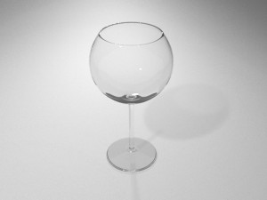 wine burgundy glass 3Dモデル