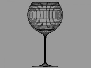 wine burgundy glass 3Dモデル