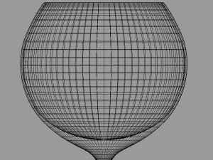 wine burgundy glass 3D Model