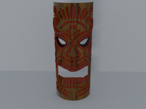 tiki mask for wall decoration Modelo 3D