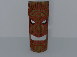 duvar dekorasyonu i&ccedil;in tiki maskesi 3D Model