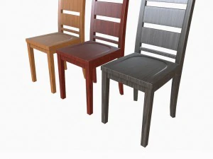proste krzesło do jadalni Model 3D