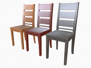 simple dining chair 3D Model