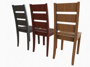 proste krzesło do jadalni Model 3D