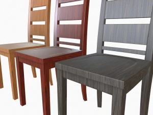 proste krzesło do jadalni Model 3D
