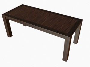 simple wooden table Model 3D