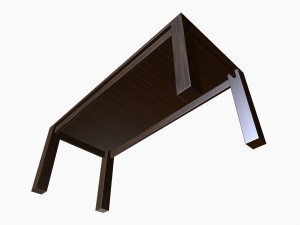 simple wooden table Model 3D