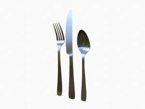 silverware set Modello 3D