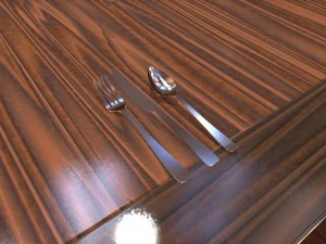 zestaw sztućc&oacute;w Model 3D