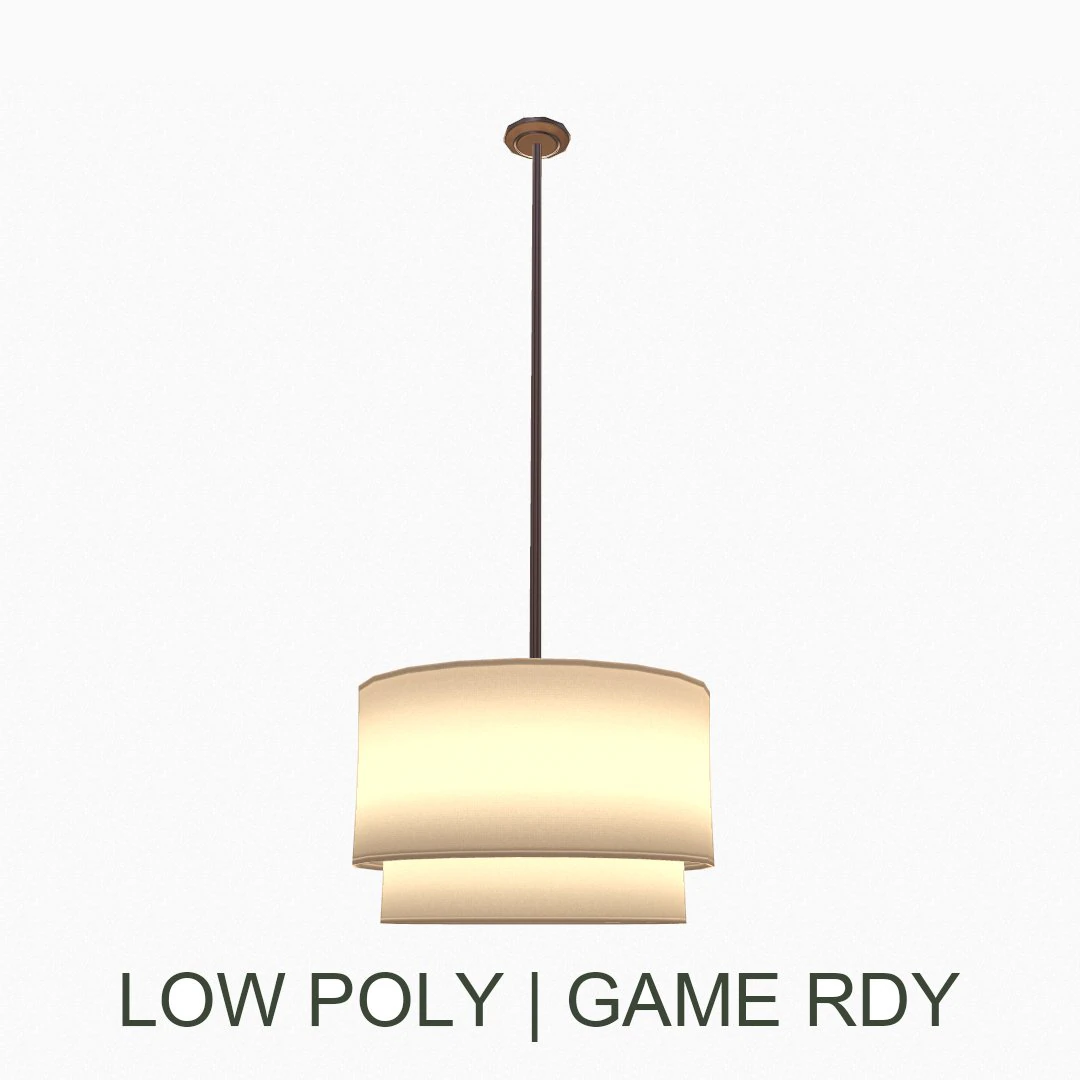 hanging lamp 3D Model .c4d .max .obj .3ds .fbx .stl .blend 