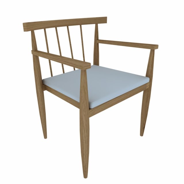 chair wood orleans 3D मॉडल .c4d .max .obj .3ds .fbx .stl .blend 