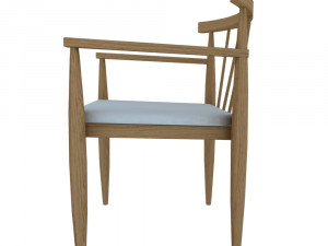 chair wood orleans 3D मॉडल