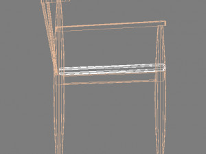 chair wood orleans 3D मॉडल