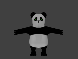 serious panda 3D Model