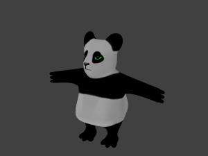 serious panda 3D Model