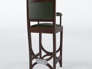 bar and bar stools Modèle 3D
