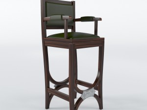 bar and bar stools Modèle 3D