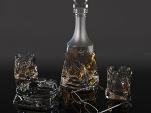 whiskey set 3D Model