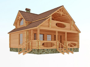 house with a bath 3D 模型