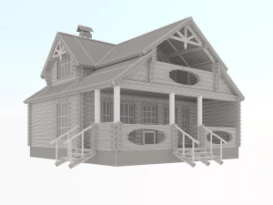 house with a bath 3D Model