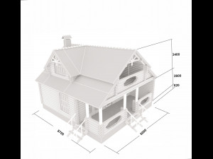 house with a bath 3D 模型