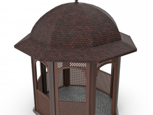 garden gazebo alcove 3D Model