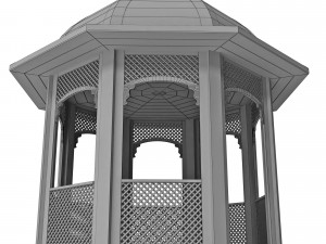 garden gazebo alcove 3D Model